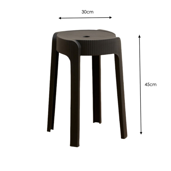 Butaco Apilable Maison, Color Negro, Diseño Moderno