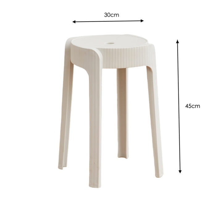 Butaco Apilable Maison, Color Blanco, Diseño Moderno