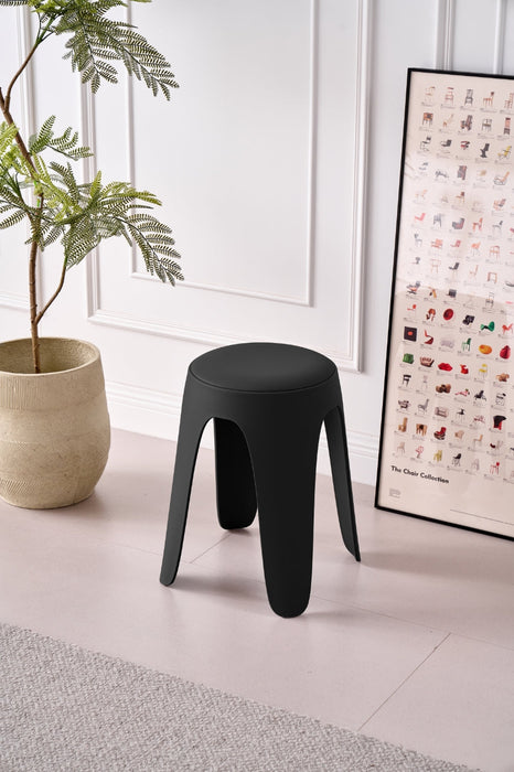 Butaco Con Cojin Else, Color Negro, Diseño Moderno incluye cojín