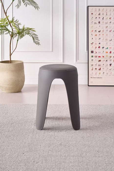 Butaco Con Cojin Else, Color Gris Oscuro, Diseño Moderno incluye cojín