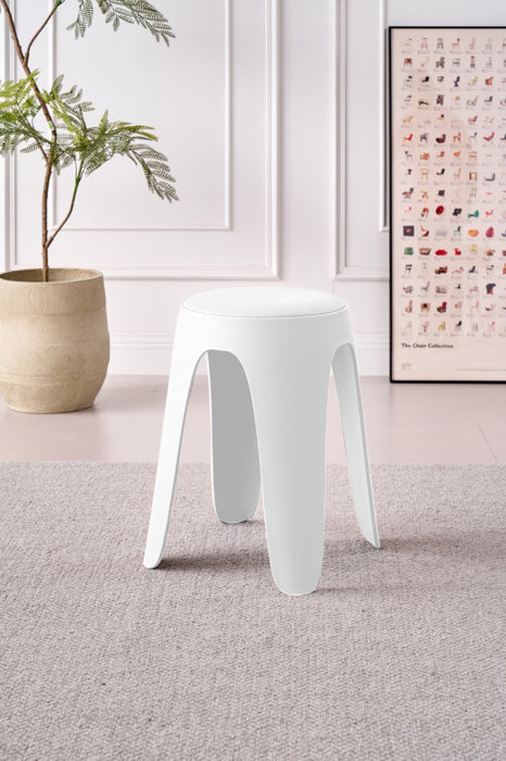 Butaco Con Cojin Else, Color Blanco, Diseño Moderno incluye cojín