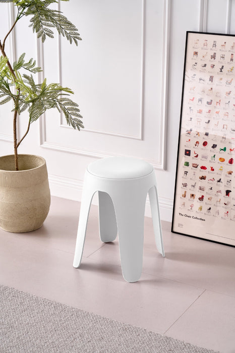 Butaco Con Cojin Else, Color Blanco, Diseño Moderno incluye cojín