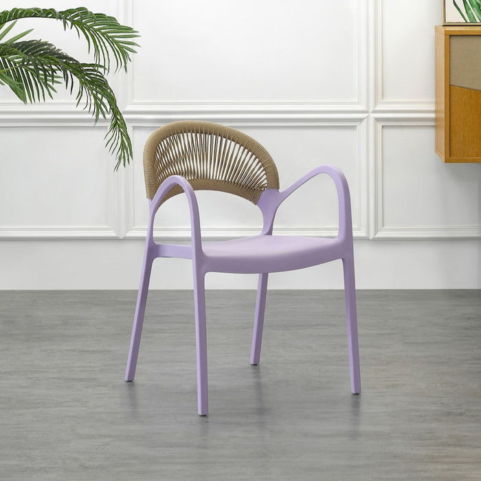 Silla Daytona, Lila, con Espaldar, Reposa Brazos y Diseño Minimalista