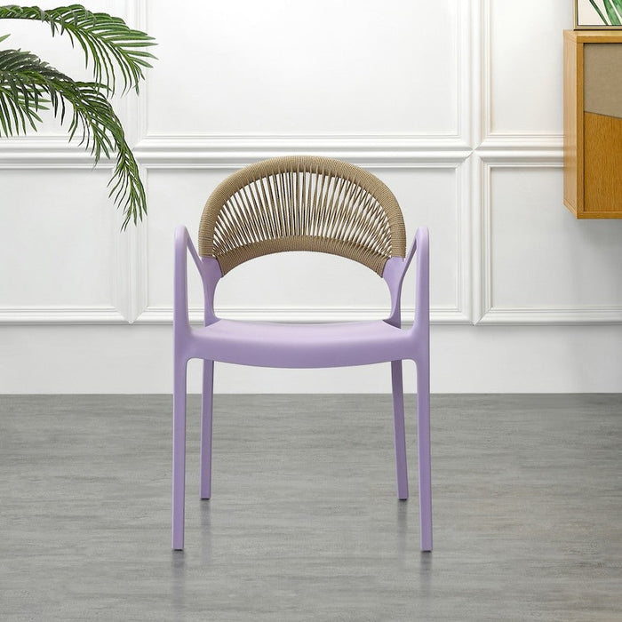 Silla Daytona, Lila, con Espaldar, Reposa Brazos y Diseño Minimalista