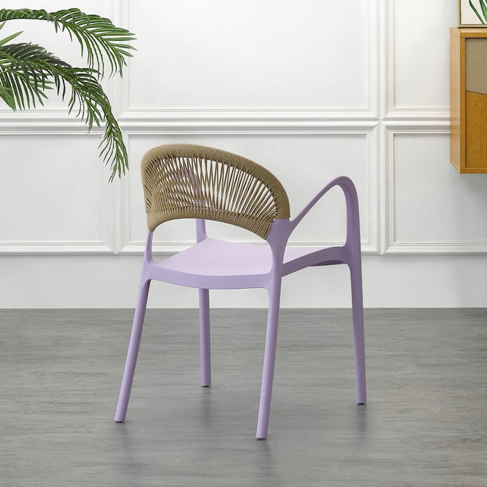 Silla Daytona, Lila, con Espaldar, Reposa Brazos y Diseño Minimalista