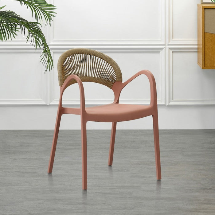 Silla Daytona, Salmón, con Espaldar, Reposa Brazos y Diseño Minimalista