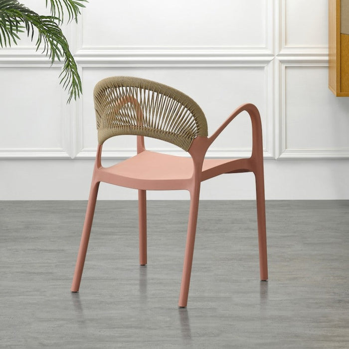 Silla Daytona, Salmón, con Espaldar, Reposa Brazos y Diseño Minimalista