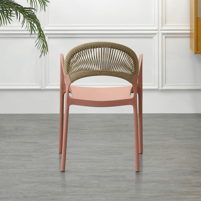 Silla Daytona, Salmón, con Espaldar, Reposa Brazos y Diseño Minimalista