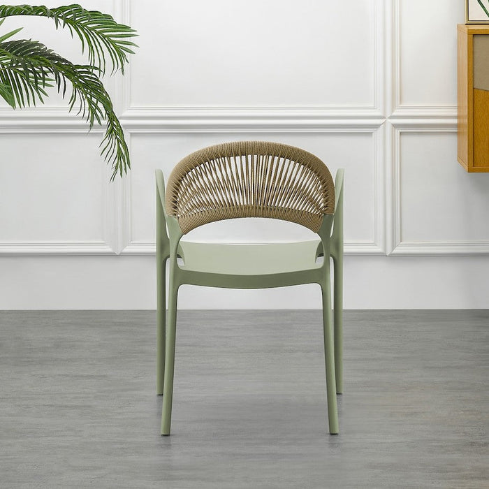 Silla Daytona, Verde Claro, con Espaldar, Reposa Brazos y Diseño Minimalista