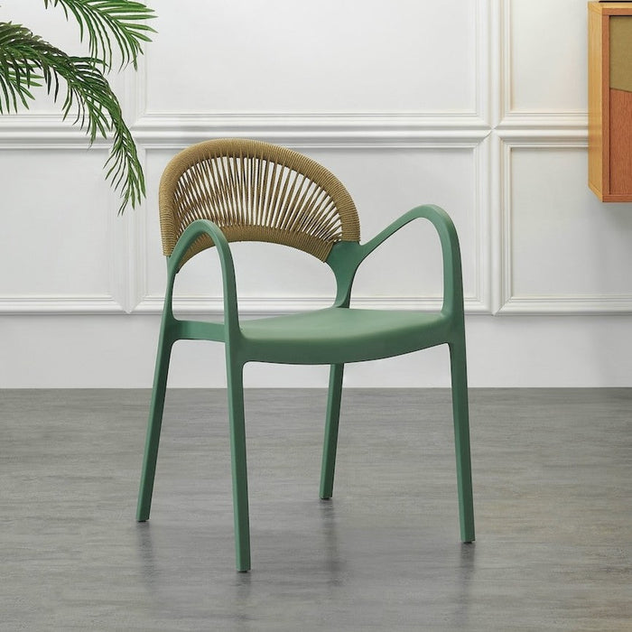 Silla Daytona, Verde, con Espaldar, Reposa Brazos y Diseño Minimalista