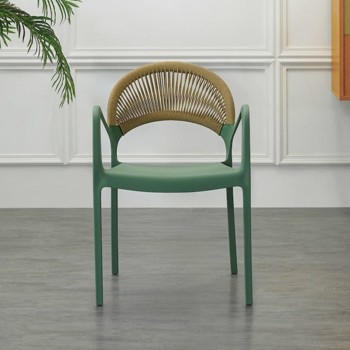 Silla Daytona, Verde, con Espaldar, Reposa Brazos y Diseño Minimalista