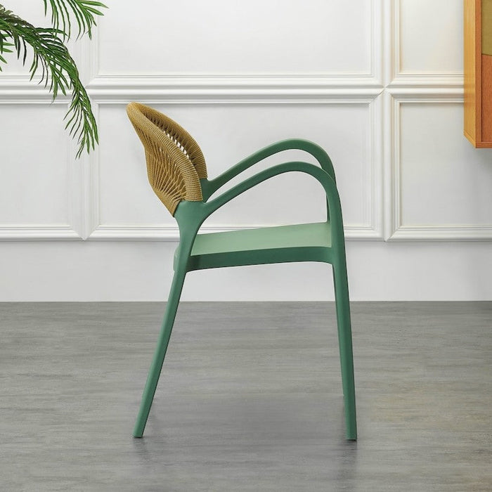 Silla Daytona, Verde, con Espaldar, Reposa Brazos y Diseño Minimalista