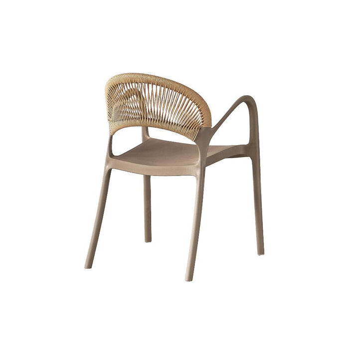 Silla Daytona, Taupe y Café Claro, Con Espaldar, Reposa Brazos y Diseño Minimalista