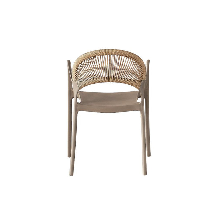 Silla Daytona, Taupe y Café Claro, Con Espaldar, Reposa Brazos y Diseño Minimalista
