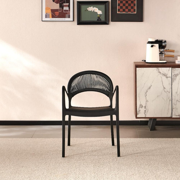 Silla Daytona, Negro, Con Espaldar, Reposa Brazos y Diseño Minimalista