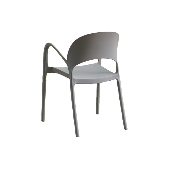 Silla Bremen, Gris Oscuro, Con espaldar, reposa brazos y diseño minimalista