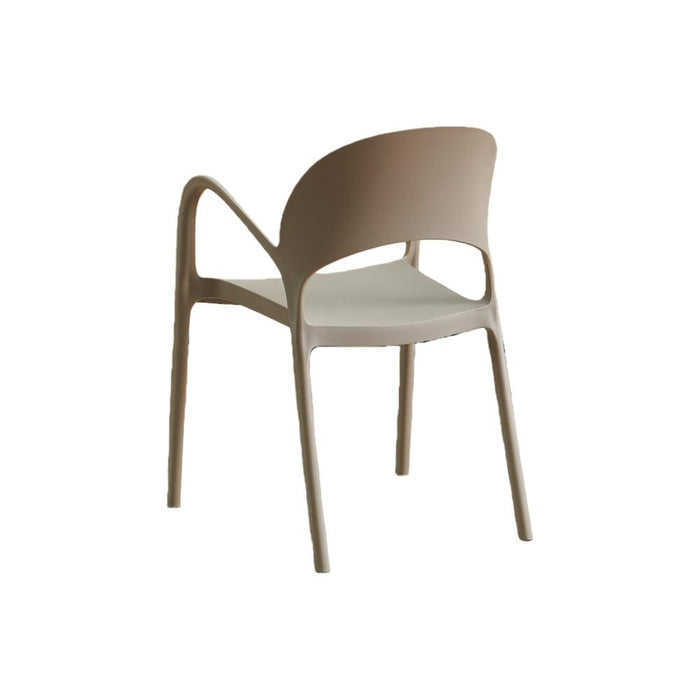 Silla Bremen, Taupe, Con espaldar, reposa brazos y diseño minimalista