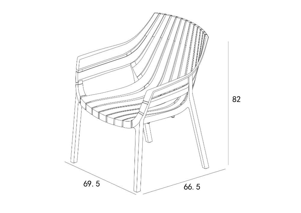 Silla con Brazos Arena, Gris Oscuro, con espaldar y diseño moderno