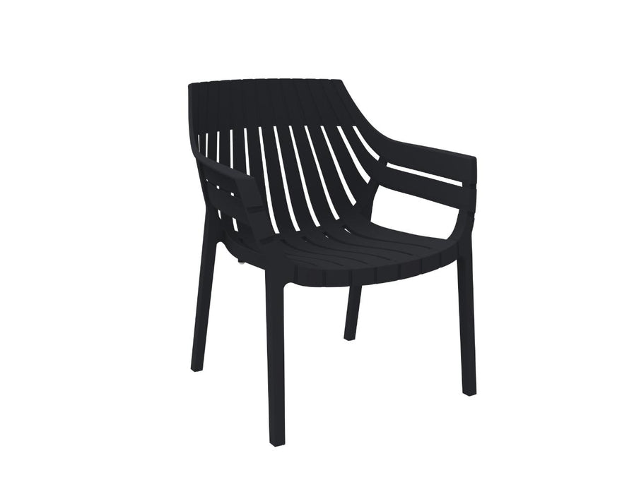 Silla con Brazos Arena, Negro, con espaldar y diseño moderno