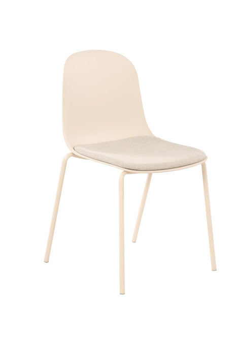 Silla con Cojín Aiara, Color Blanco, Diseño Moderno