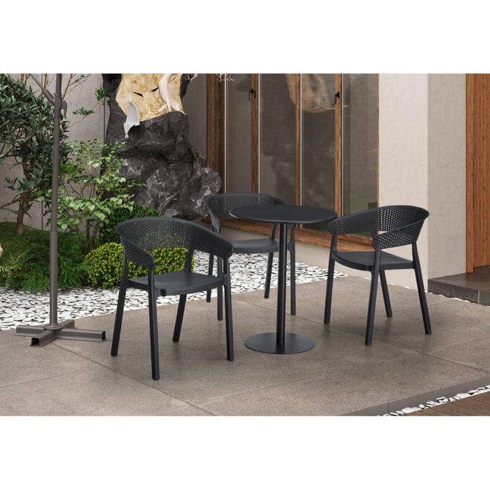 Silla Manaos, Negro, Con espaldar Minimalista y diseño Moderno