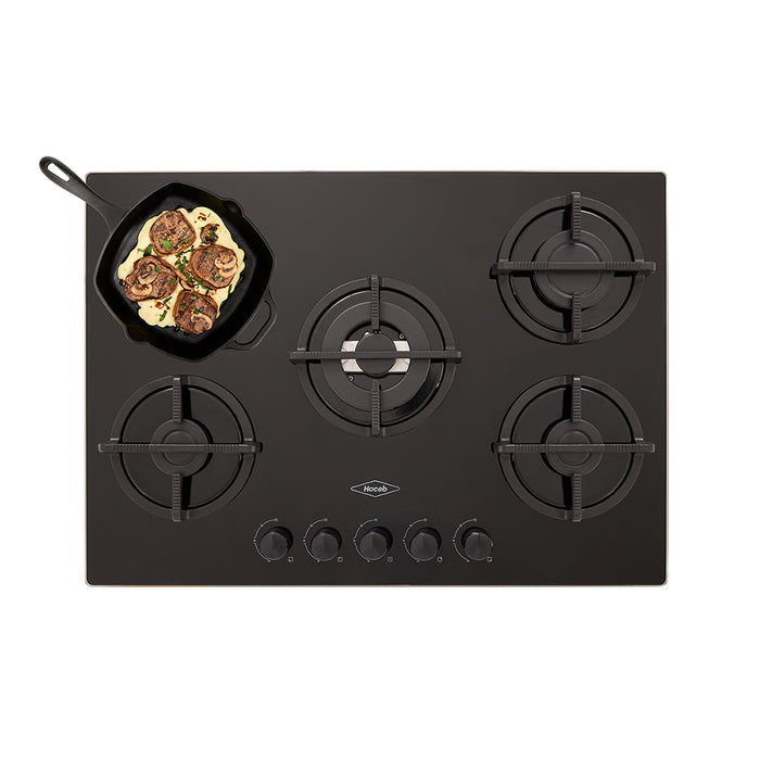 Cubierta plata en cristal de 76 cm HF 3C GN marca Haceb