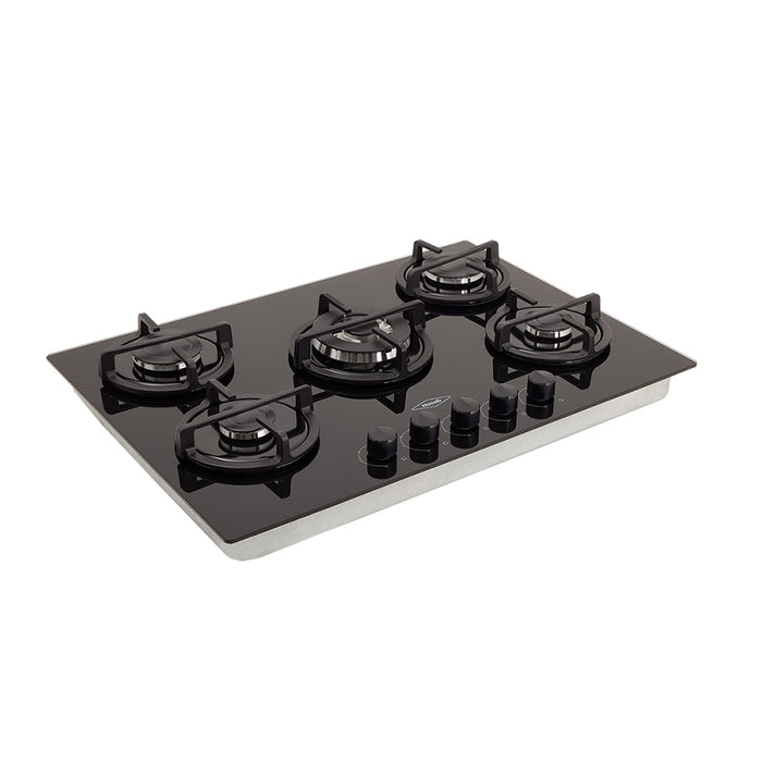Cubierta plata en cristal de 76 cm HF 3C GN marca Haceb