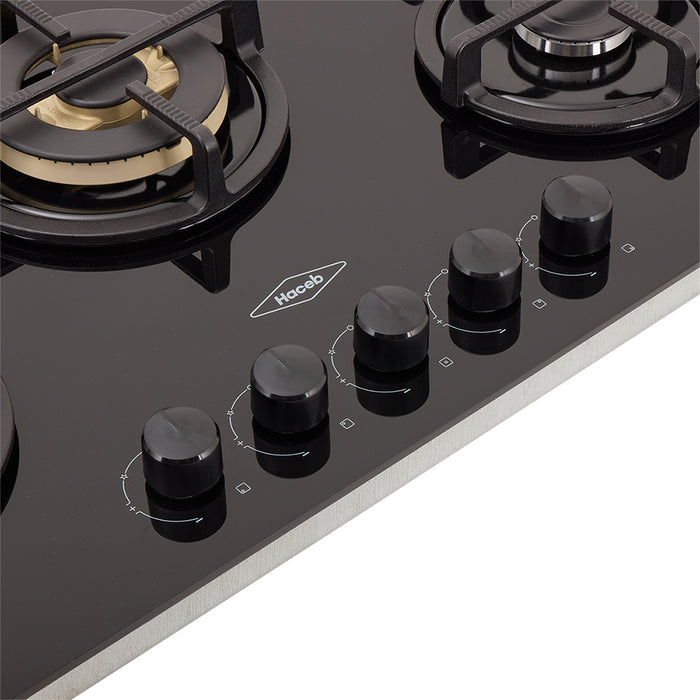 Cubierta oro de 76 Cm en cristal HF 3C GN marca Haceb