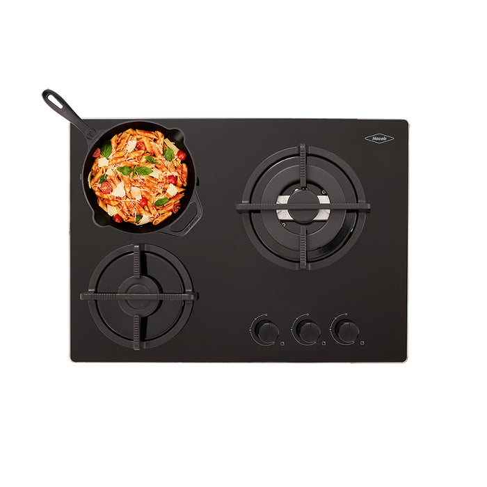 Cubierta plata de 60-43 Cm cristal HF 3Q GN marca Haceb