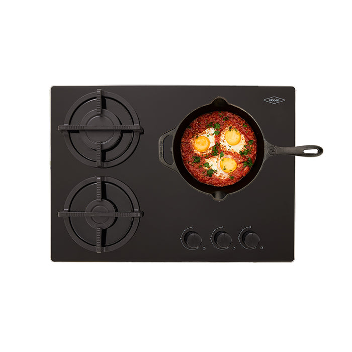 Cubierta en cristal de 60-43 cm HF 3Q GN marca Haceb