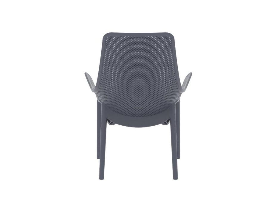 Silla Launge Mayorca, Gris Oscuro, con espaldar y reposa brazos