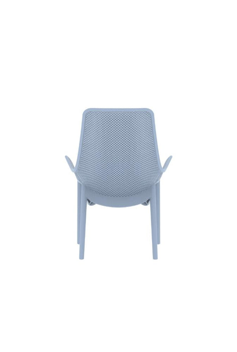 Silla Launge Mayorca, Azul Claro, con espaldar y reposa brazos