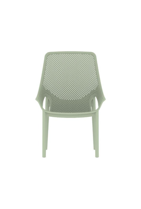 Silla Launge Ibiza, Verdematcha, con espaldar y reposa brazos