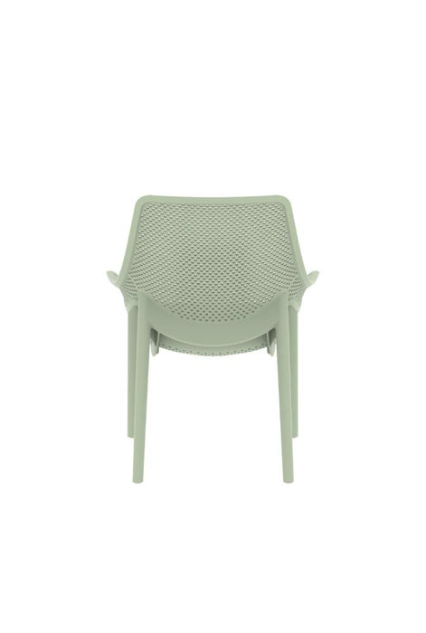Silla Launge Ibiza, Verdematcha, con espaldar y reposa brazos