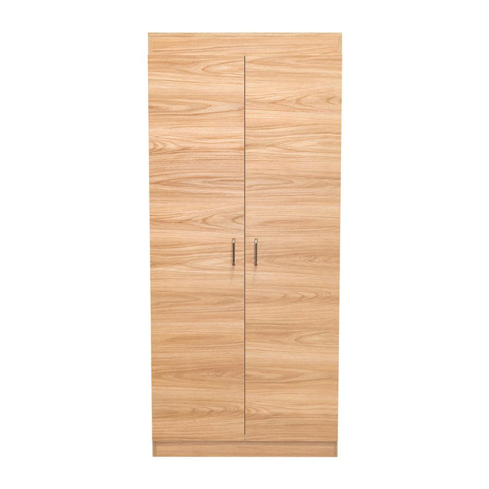 Alacena Varese, Fresno Europeo y Blanco, con dos puertas y cuatro entrepaños