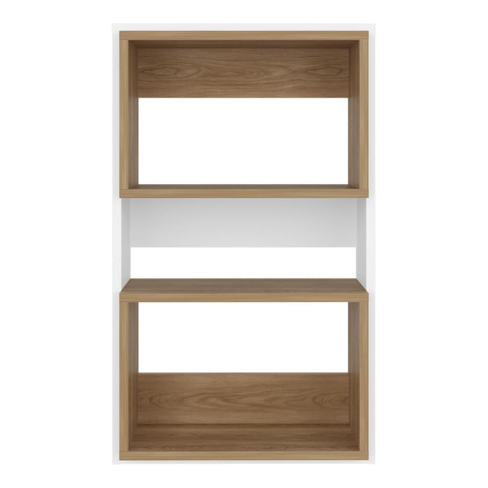 Gabinete de Baño Sensei Eco, Blanco Duqueza y Fresno Europeo, con superficies para ubicar objetos