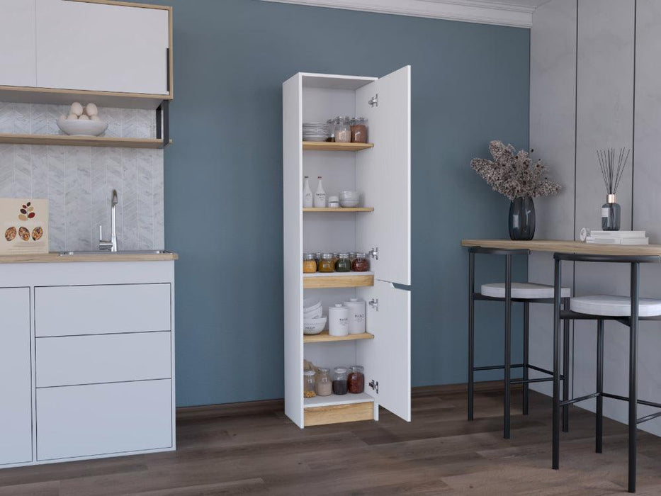 Alacena Soler, Blanco y Fresno Europeo, con dos puertas abatibles