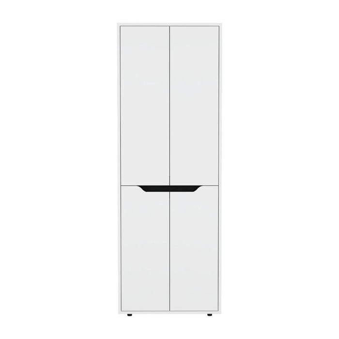 Alacena Gerg, Blanco y Wengue, con espacio para guardar insumos y utensilios de cocina ZF