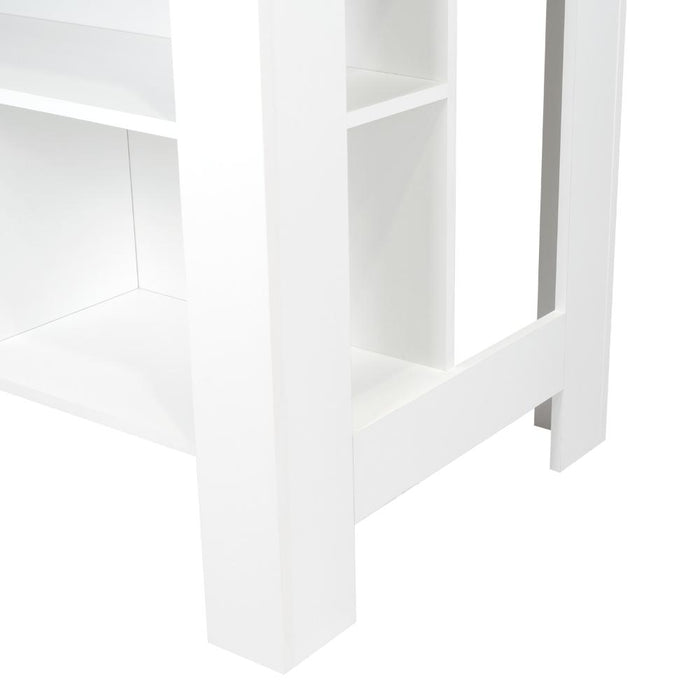 Barra de Cocina Cala, Blanco y Ibiza, con Amplia Supeicie En La Mesa ZF