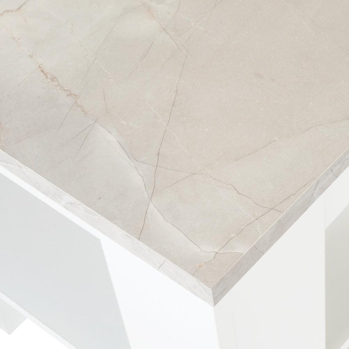 Barra de Cocina Cala, Blanco y Ibiza, con Amplia Supeicie En La Mesa ZF