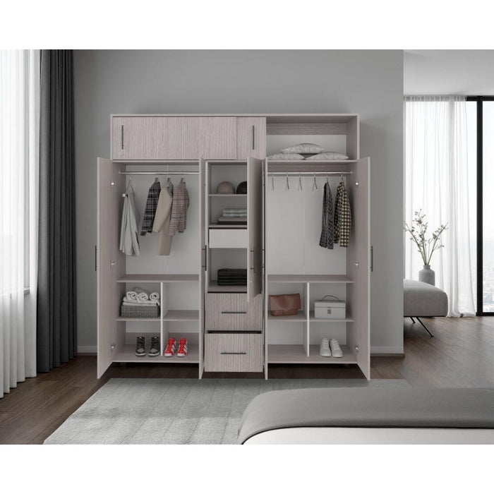Closet Alana, Positano y Blanco, con Gran Capacidad de Almacenamiento