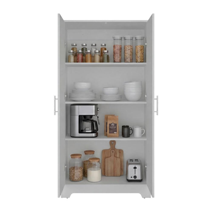Alacena Ossa, Blanco, con 3 Entrepaños y 2 Puertas para Implementos de Cocina ZF