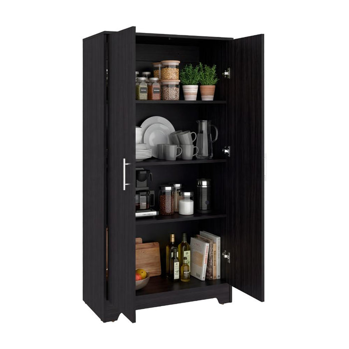 Alacena Ossa, Wengue, con 3 Entrepaños y 2 Puertas para Implementos de Cocina ZF