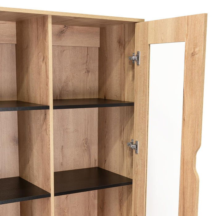 Alacena Cleo, Café Claro y Wengue, con Gran Capacidad de Almacenamiento