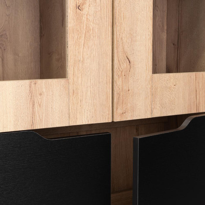 Alacena Cleo, Café Claro y Wengue, con Gran Capacidad de Almacenamiento