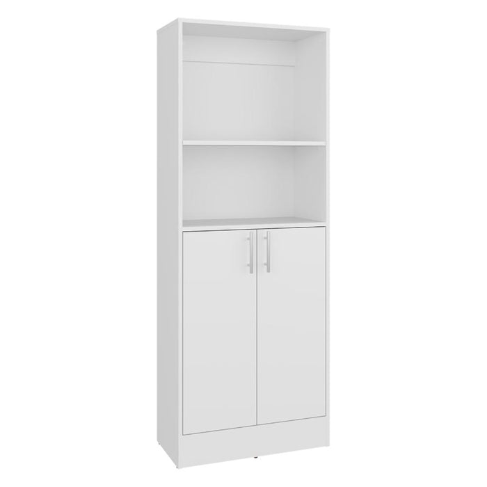 Alacena Multiusos Juko, Kronos Blanco, Con dos puertas abatibles, con entrepaños y amplio almacenamiento ZF