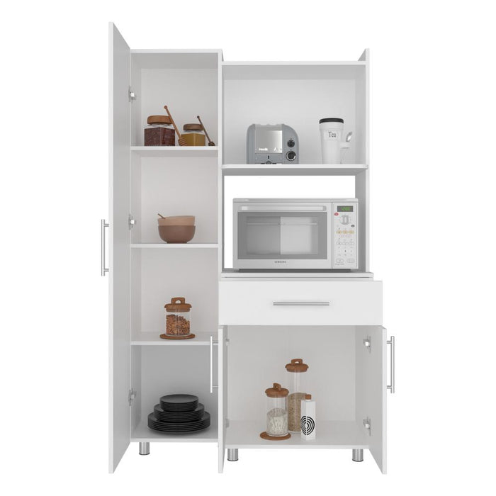 Alacena Multiusos Panter, Kronos Blanco, Amplios espacio de almacenamiento, con patas y manijas metálicas ZF