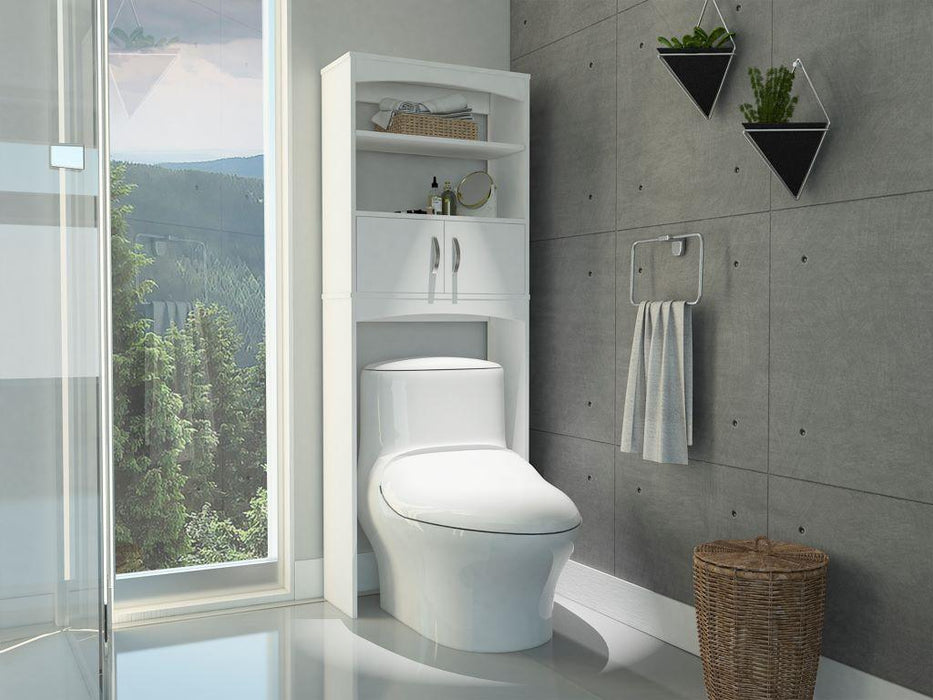 Gabinete de Baño Sabik, Blanco, con Dos Puertas Batientes