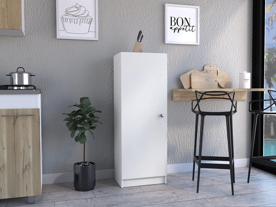 Alacena Nadir, Blanco, con Una Puerta y Amplio Espacio de Almacenamiento