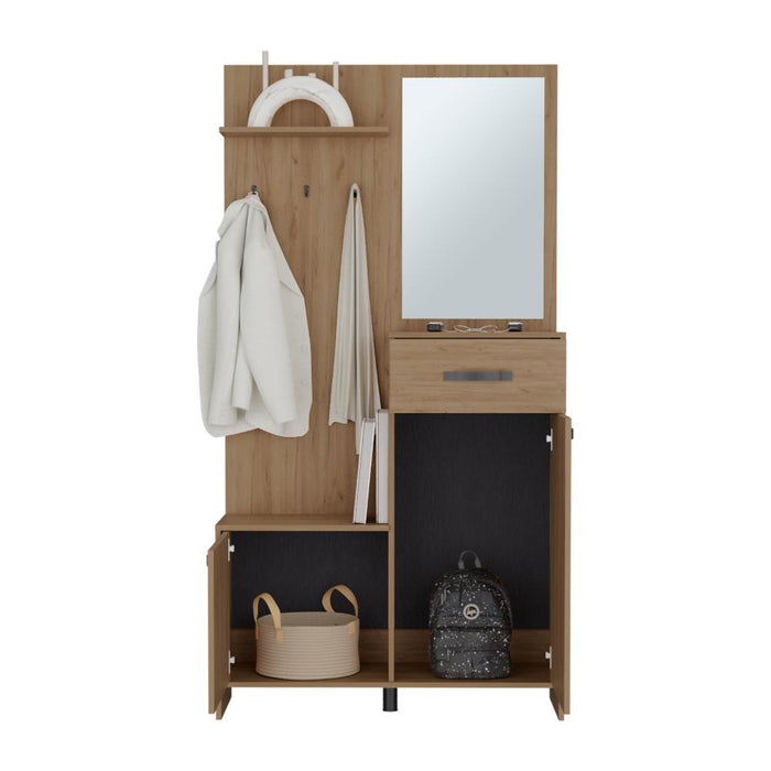 Recibidor Auxiliar Parker, Fresno Europeo, con un cajon y dos puertas